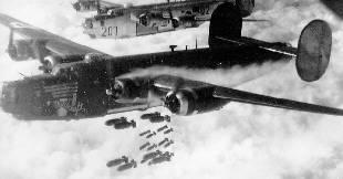 Witchcraft, the B24 Liberator based at Rackheath Airfield, in action.