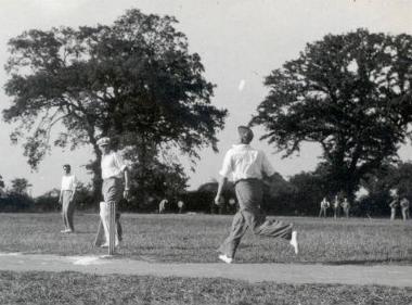 American servicemen playing cricket at Shipdham. (Image MC 371/27, Norfolk Record Office.)